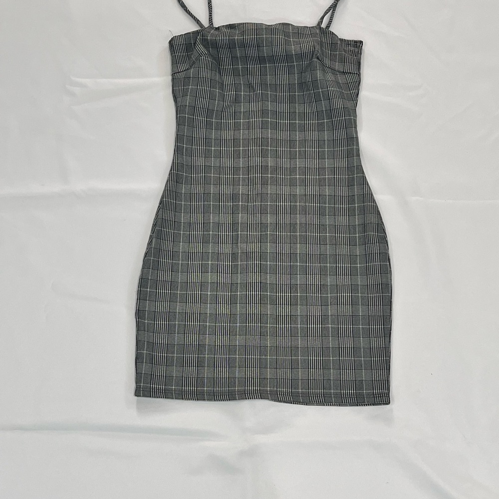 Windsor Gray Plaid Mini Dress